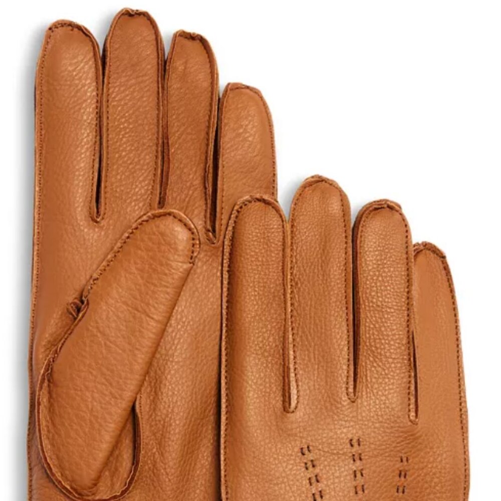 The Men's Store at Bloomingdale's Leather Gloves in Tan Dark Brown